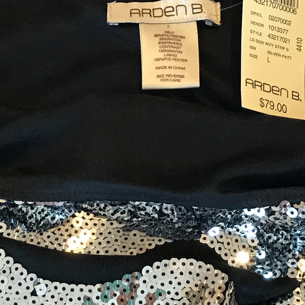 Arden B Black and Silver Sequin Dress